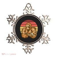 Grumpy Sloth Retro Sunset Ornament thumb 0