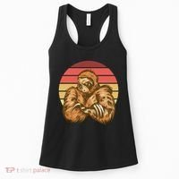 Grumpy Sloth Retro Sunset Women's Tank Top thumb 0