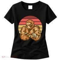 Grumpy Sloth Retro Sunset Women's T-Shirt thumb 0