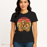 Grumpy Sloth Retro Sunset Women's T-Shirt thumb 4