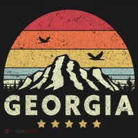 Georgia Shirt. Retro Style GA, USA Mousepad thumb 1