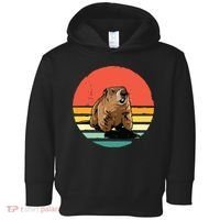 Groundhog Shirts Retro Style Rodent Animal Groundhogs Day Toddler Hoodie thumb 0