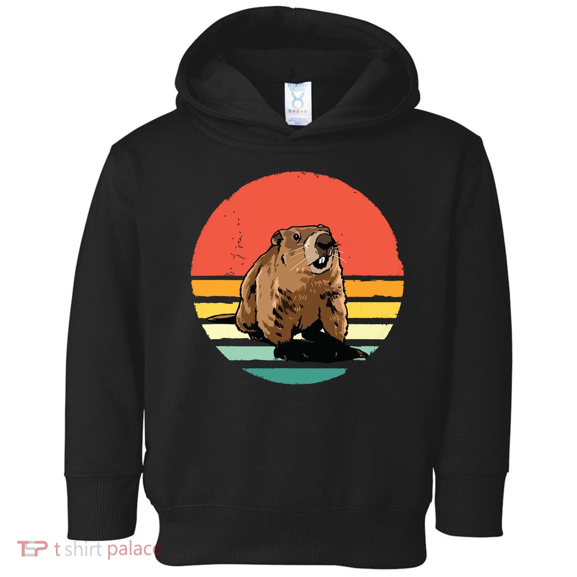 Groundhog Shirts Retro Style Rodent Animal Groundhogs Day Toddler Hoodie
