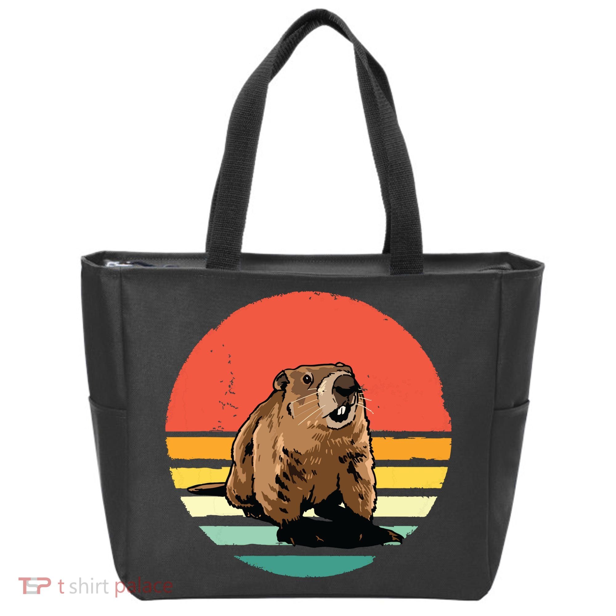 Groundhog Shirts Retro Style Rodent Animal Groundhogs Day Tote Bag