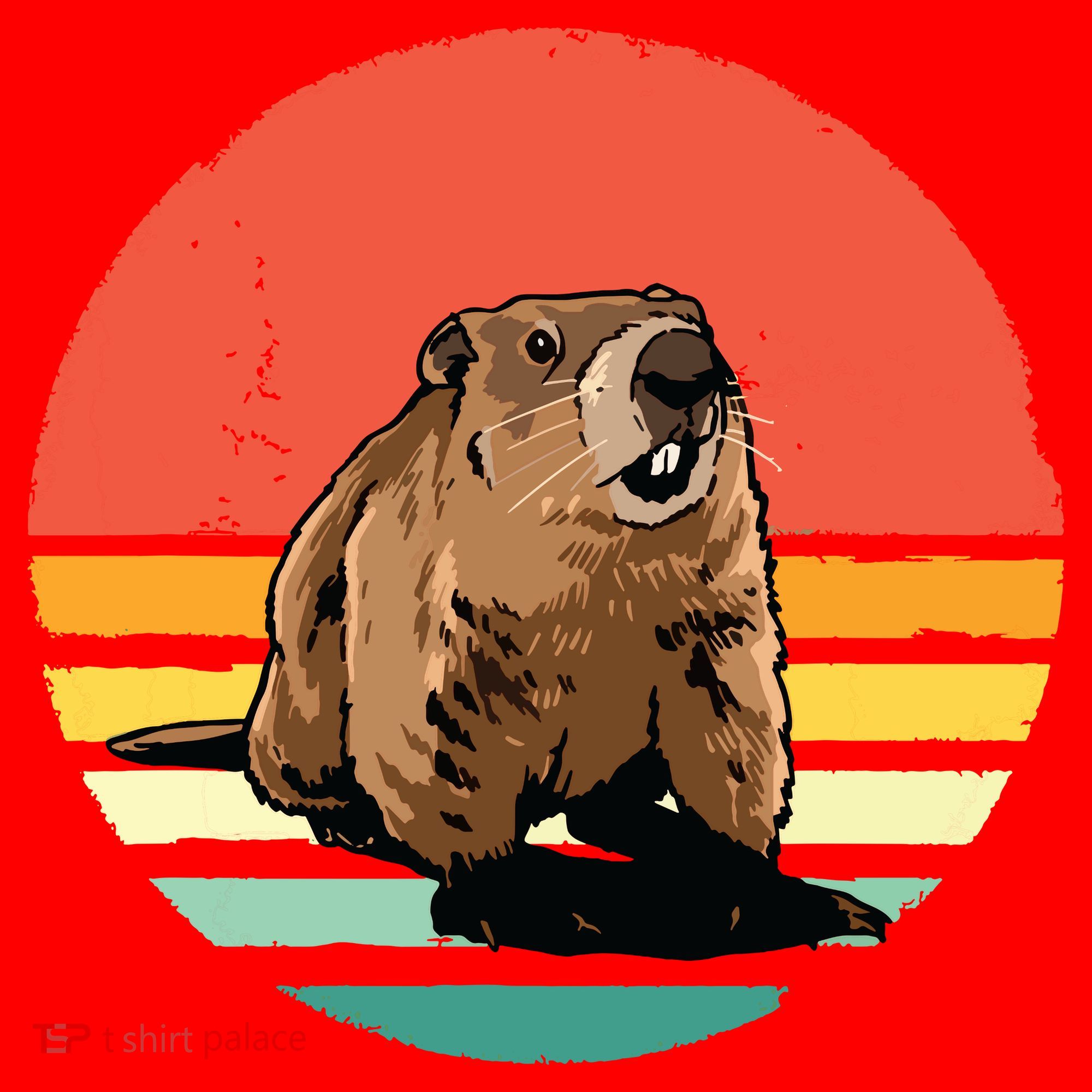 Groundhog Shirts Retro Style Rodent Animal Groundhogs Day Santa Hat