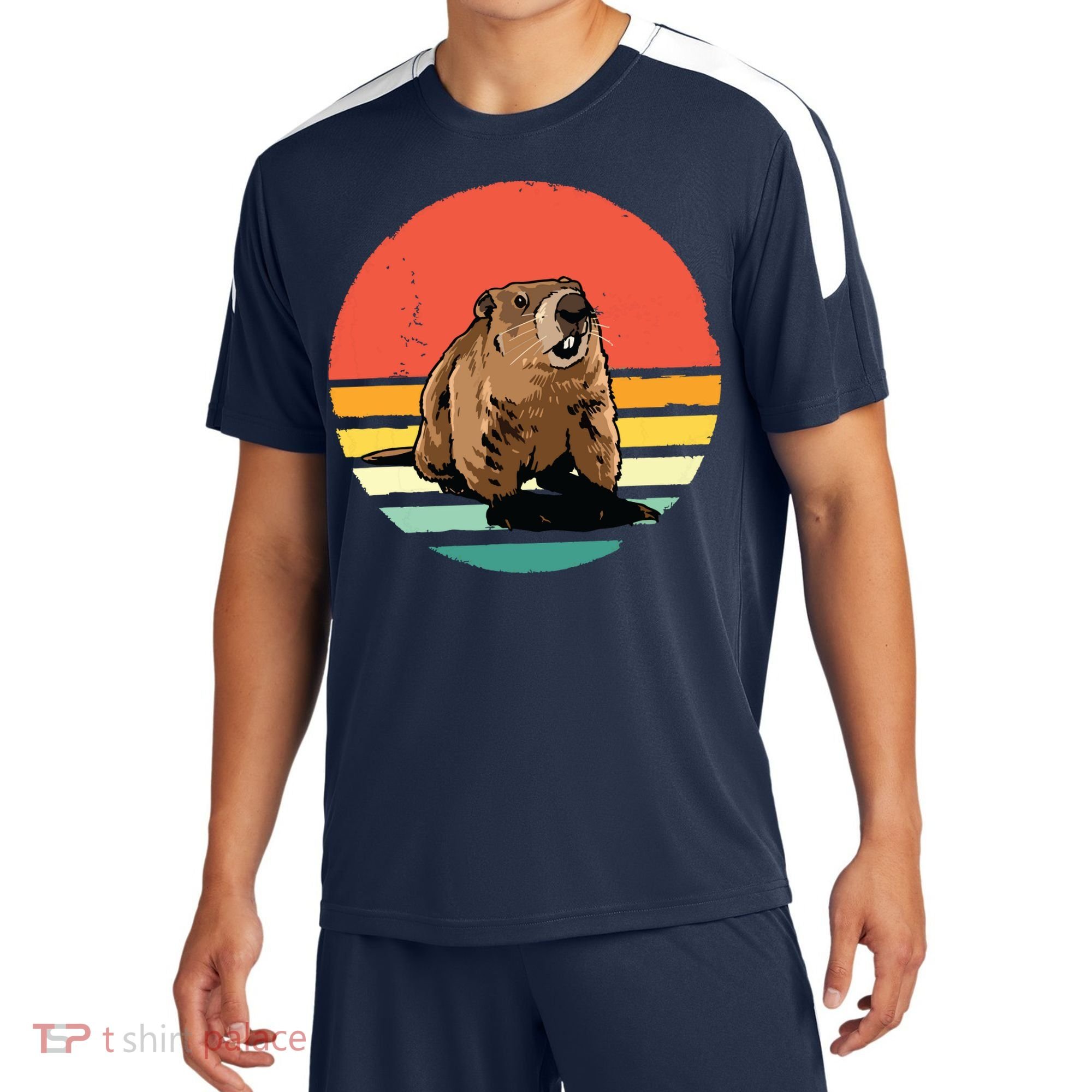 Groundhog Shirts Retro Style Rodent Animal Groundhogs Day Sport-Tek Competitor United Soccer Jersey