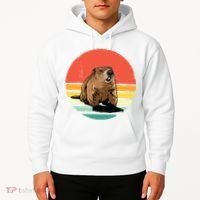 Groundhog Shirts Retro Style Rodent Animal Groundhogs Day Hoodie thumb 2