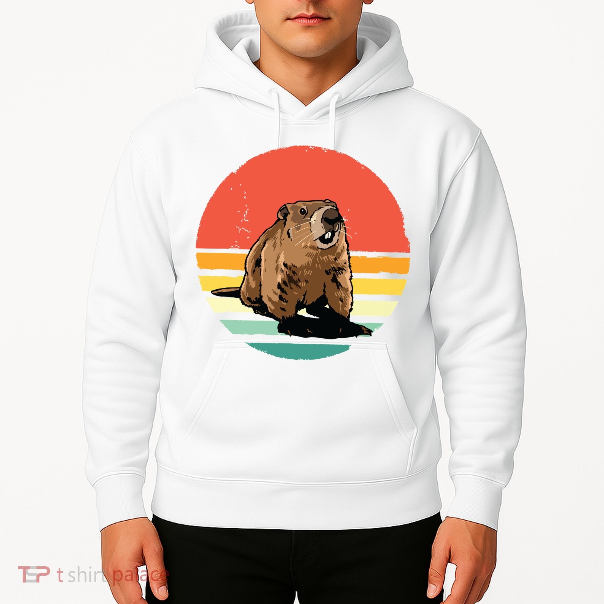 Groundhog Shirts Retro Style Rodent Animal Groundhogs Day Hoodie