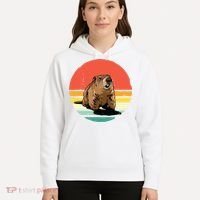 Groundhog Shirts Retro Style Rodent Animal Groundhogs Day Hoodie thumb 5