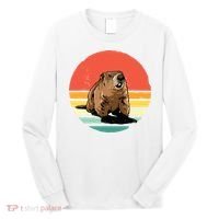 Groundhog Shirts Retro Style Rodent Animal Groundhogs Day Long Sleeve Shirt thumb 0