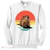Groundhog Shirts Retro Style Rodent Animal Groundhogs Day Sweatshirt thumb 0