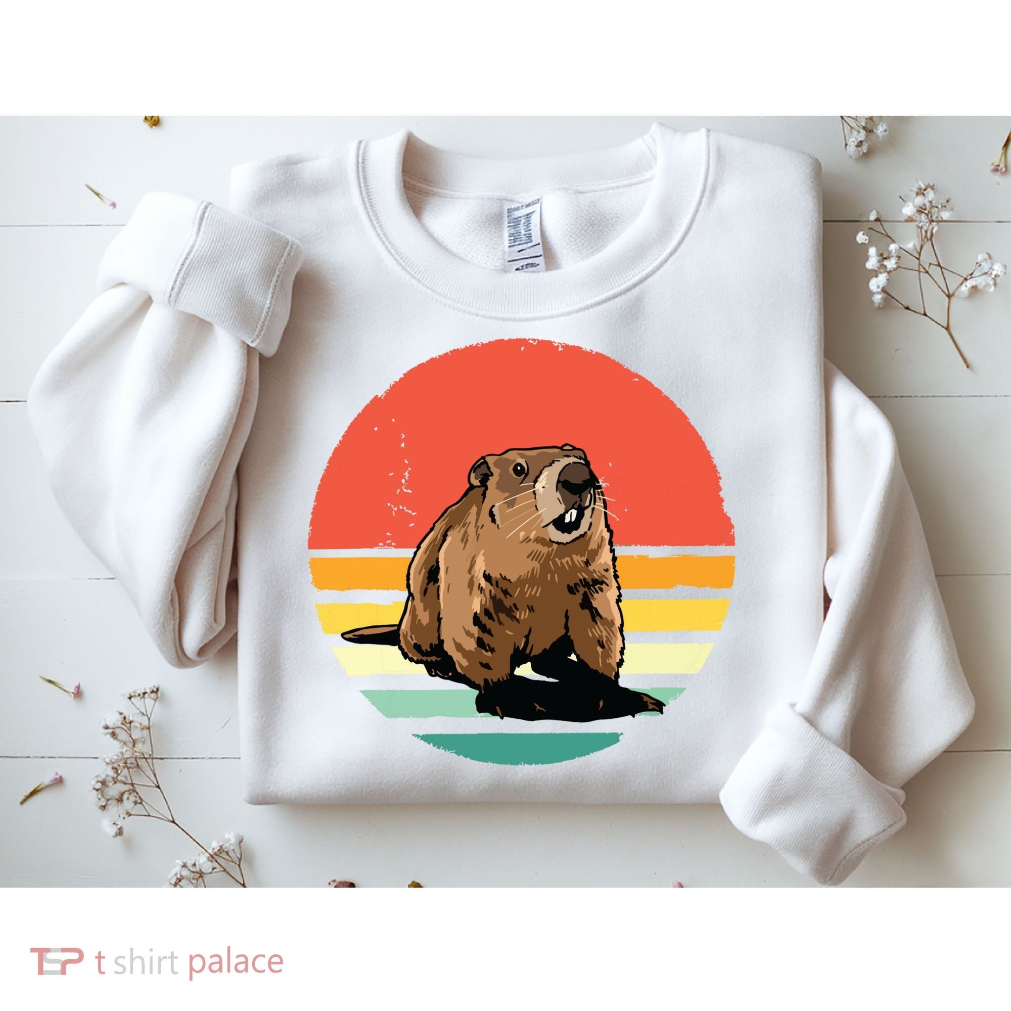 Groundhog Shirts Retro Style Rodent Animal Groundhogs Day Sweatshirt