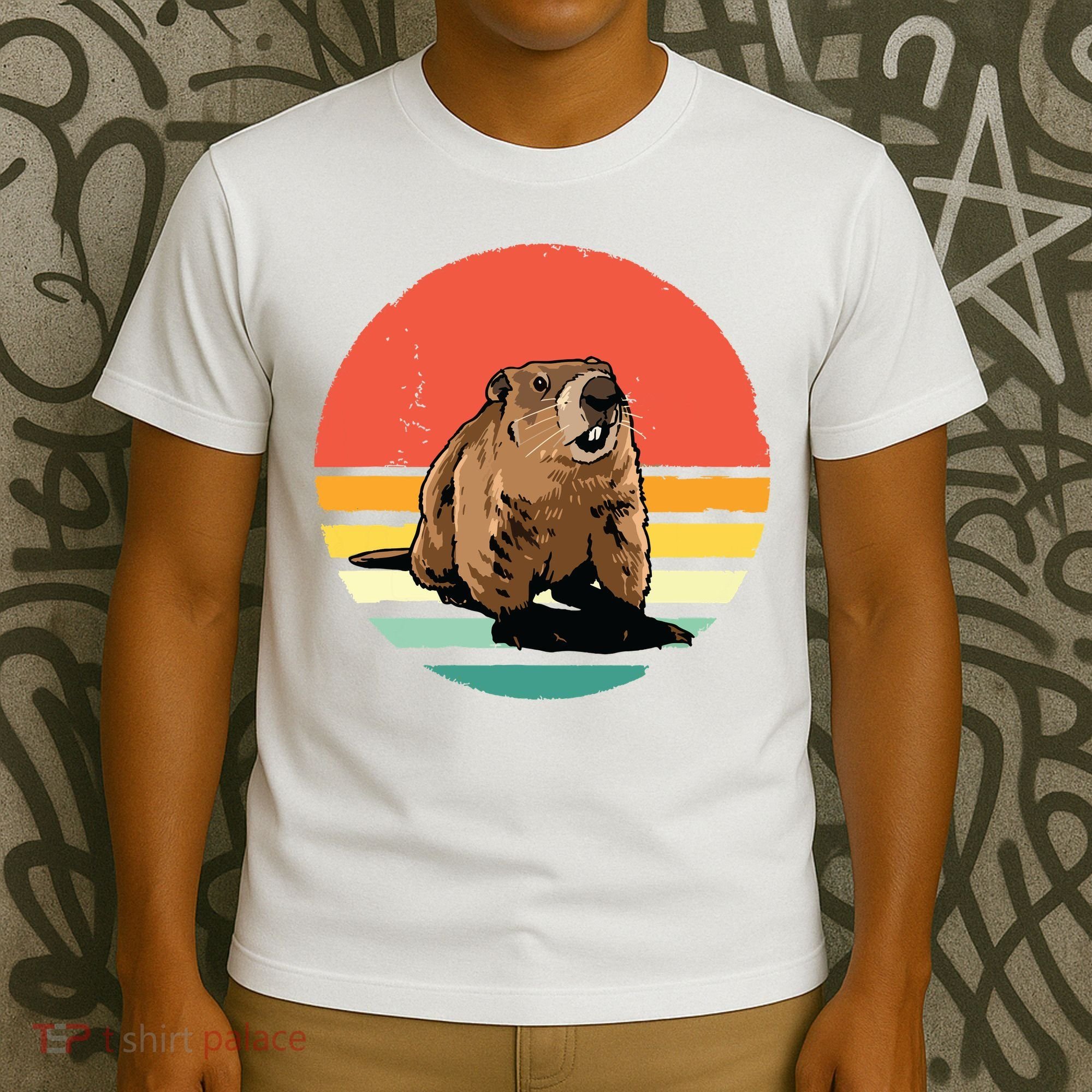 Groundhog Shirts Retro Style Rodent Animal Groundhogs Day T-Shirt
