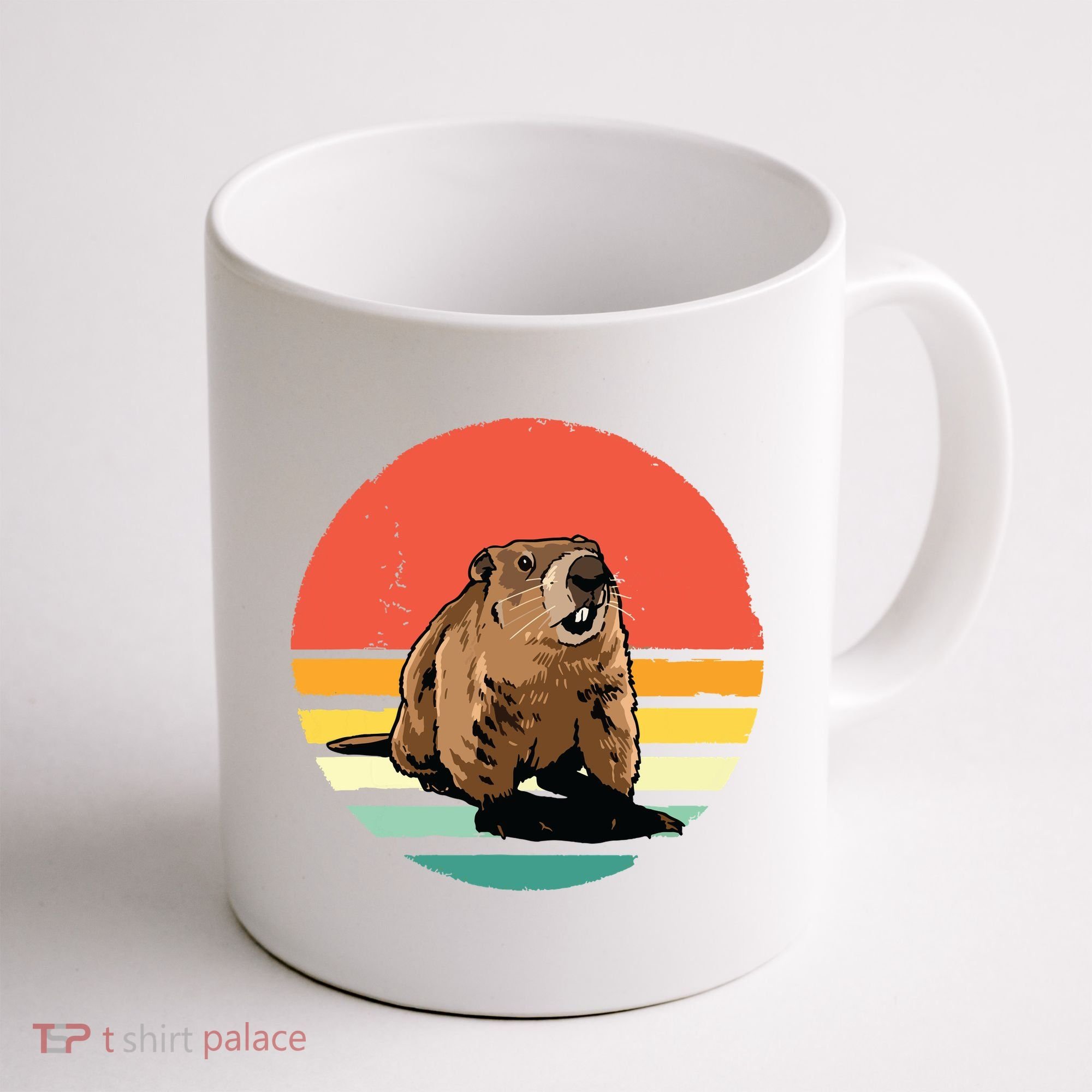 Groundhog Shirts Retro Style Rodent Animal Groundhogs Day Coffee Mug