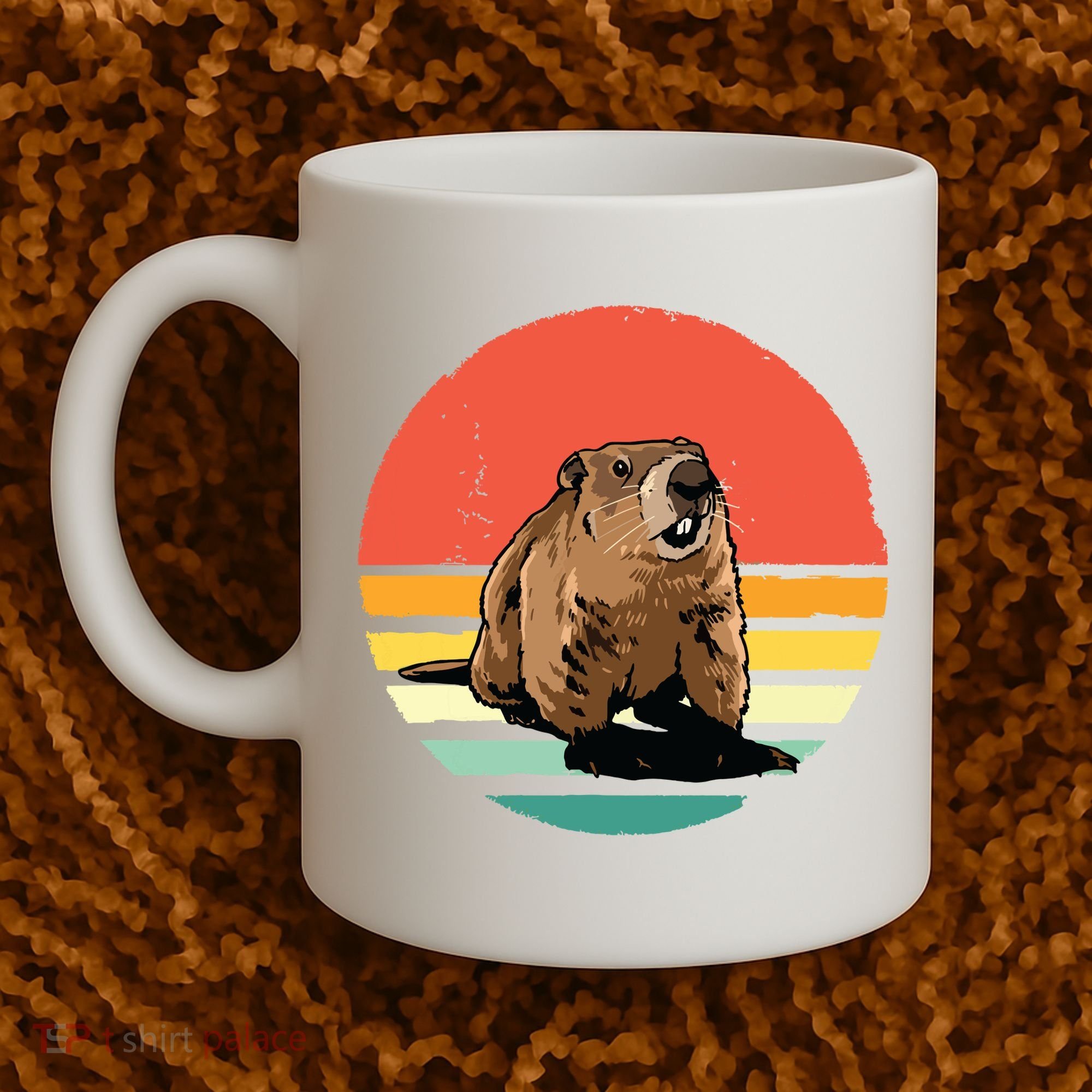 Groundhog Shirts Retro Style Rodent Animal Groundhogs Day Coffee Mug