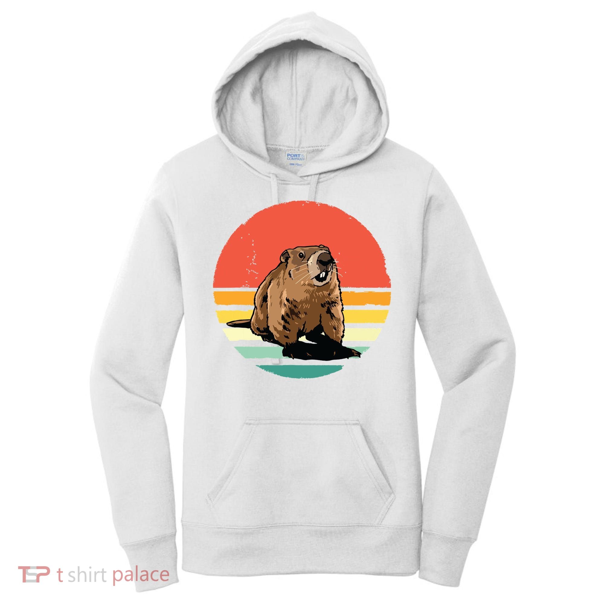 Groundhog Shirts Retro Style Rodent Animal Groundhogs Day Women's Hoodie