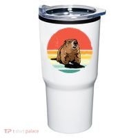 Groundhog Shirts Retro Style Rodent Animal Groundhogs Day Tumbler thumb 0