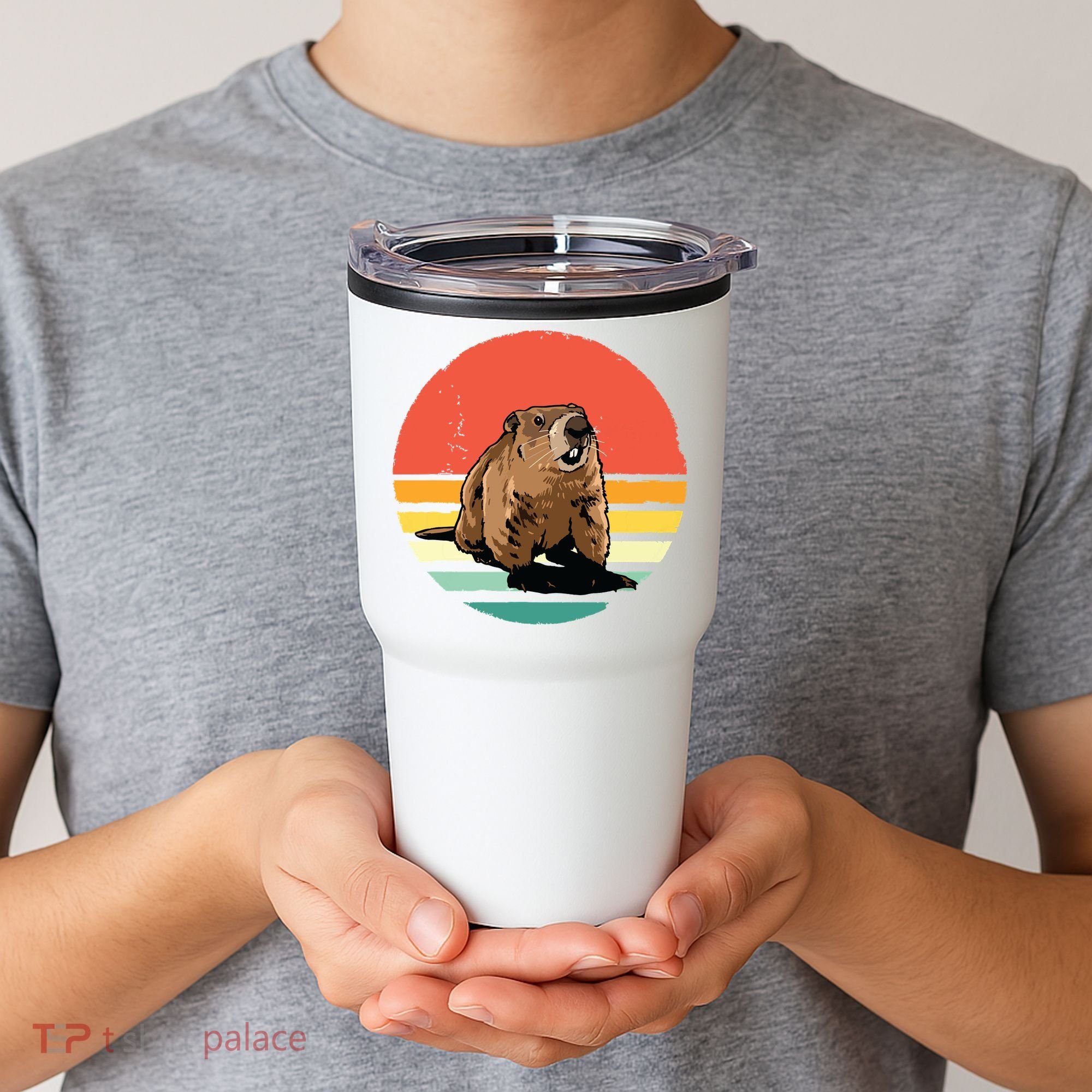 Groundhog Shirts Retro Style Rodent Animal Groundhogs Day Tumbler