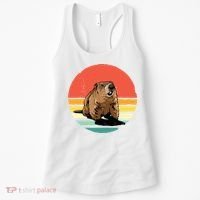 Groundhog Shirts Retro Style Rodent Animal Groundhogs Day Women's Tank Top thumb 0