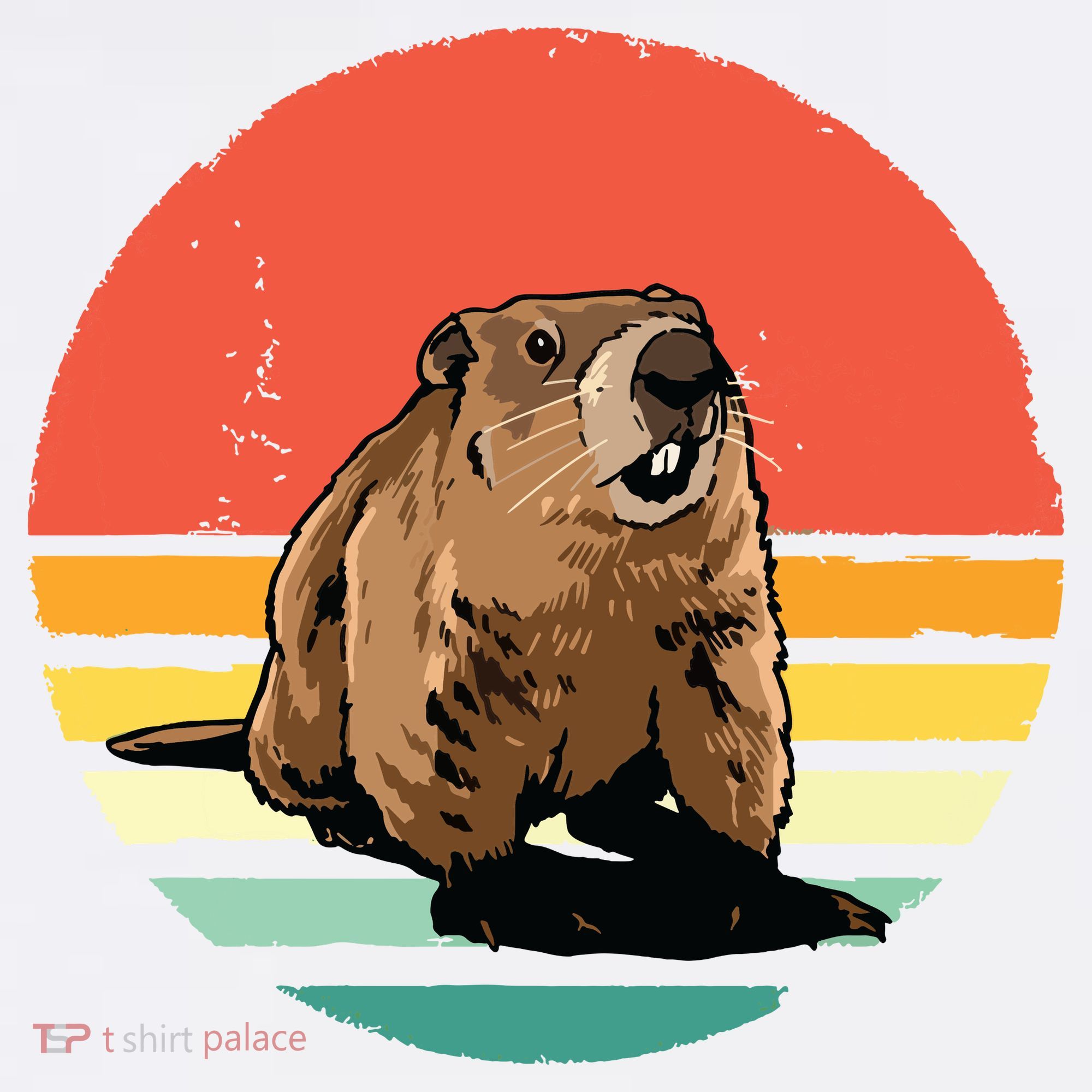 Groundhog Shirts Retro Style Rodent Animal Groundhogs Day Women's Tank Top