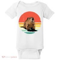 Groundhog Shirts Retro Style Rodent Animal Groundhogs Day Baby Bodysuit thumb 0