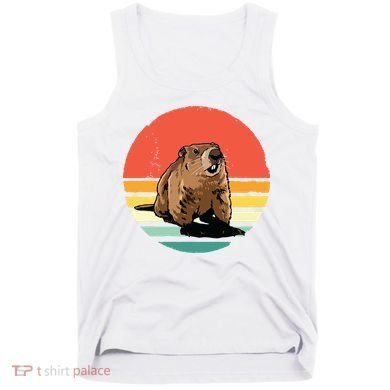 Groundhog Shirts Retro Style Rodent Animal Groundhogs Day Tank Top