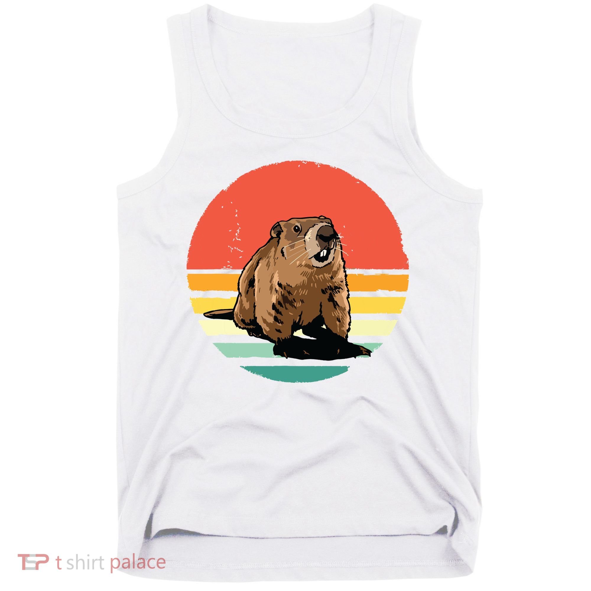 Groundhog Shirts Retro Style Rodent Animal Groundhogs Day Tank Top