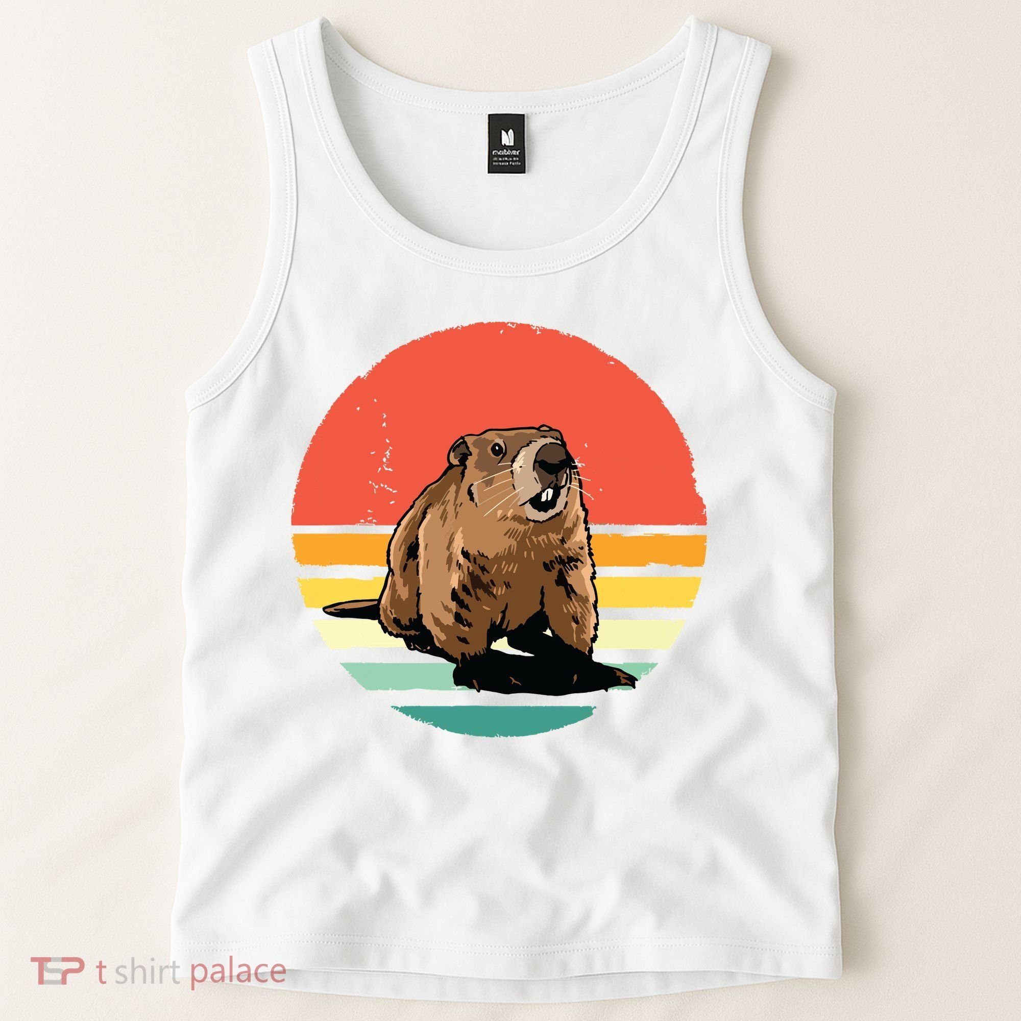 Groundhog Shirts Retro Style Rodent Animal Groundhogs Day Tank Top