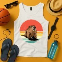 Groundhog Shirts Retro Style Rodent Animal Groundhogs Day Tank Top thumb 4
