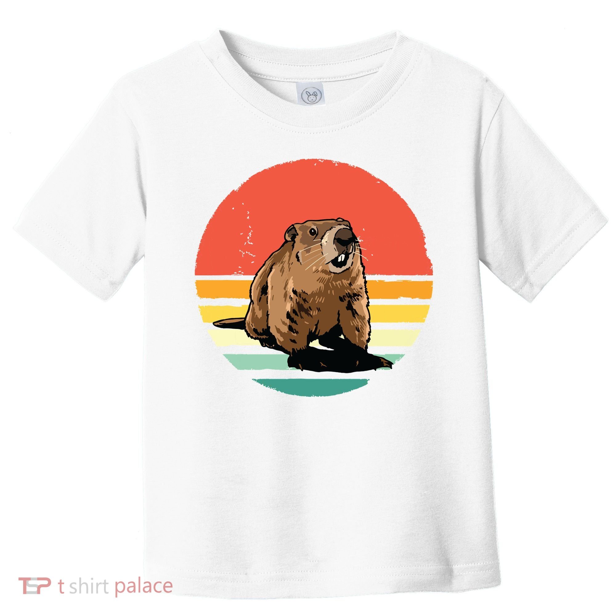 Groundhog Shirts Retro Style Rodent Animal Groundhogs Day Toddler T-Shirt