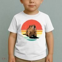 Groundhog Shirts Retro Style Rodent Animal Groundhogs Day Toddler T-Shirt thumb 2
