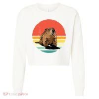 Groundhog Shirts Retro Style Rodent Animal Groundhogs Day Cropped Pullover Crew thumb 0