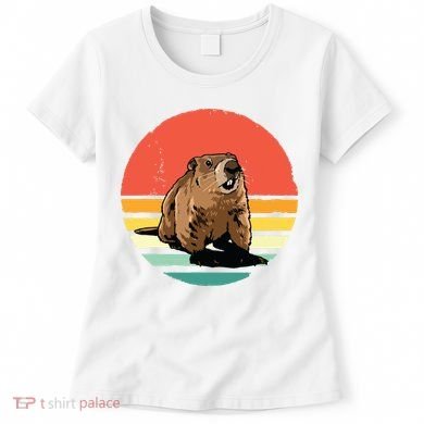 Groundhog Shirts Retro Style Rodent Animal Groundhogs Day Women's T-Shirt