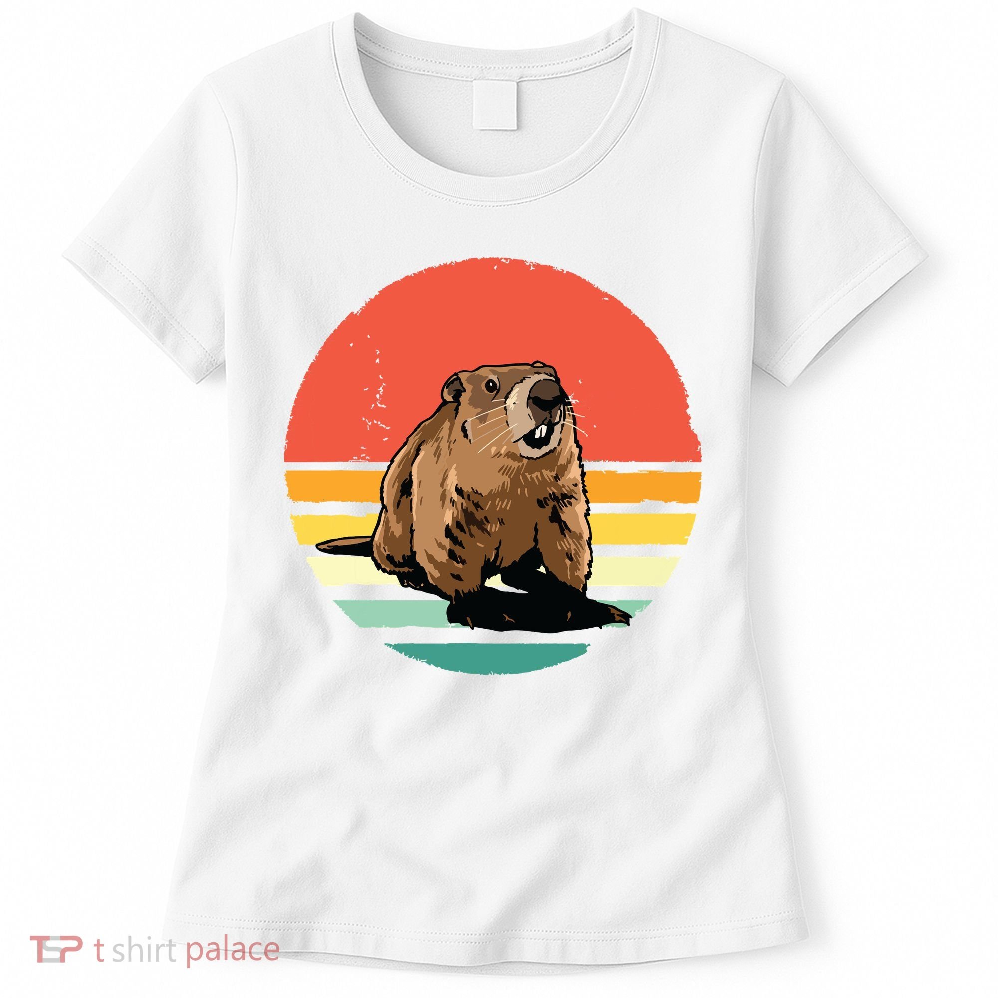 Groundhog Shirts Retro Style Rodent Animal Groundhogs Day Women's T-Shirt