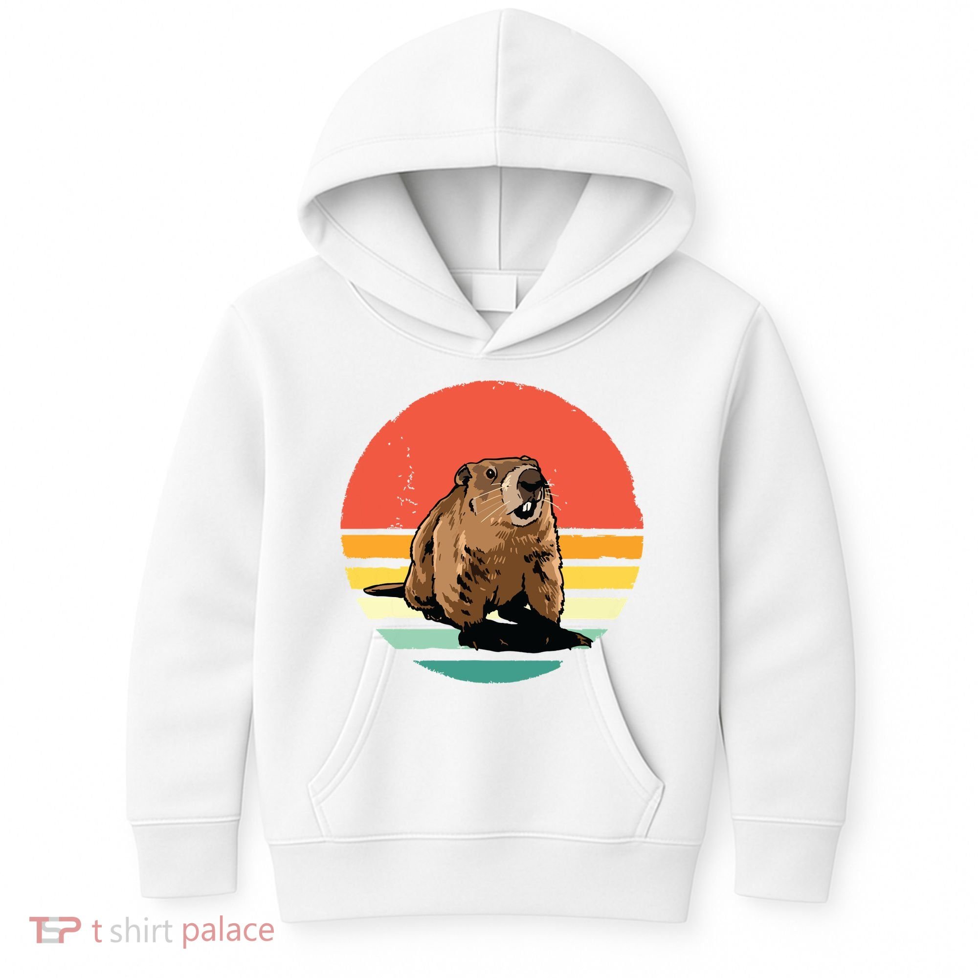 Groundhog Shirts Retro Style Rodent Animal Groundhogs Day Kids Hoodie