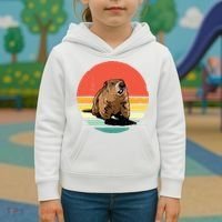 Groundhog Shirts Retro Style Rodent Animal Groundhogs Day Kids Hoodie thumb 3