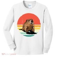 Groundhog Shirts Retro Style Rodent Animal Groundhogs Day Kids Long Sleeve Shirt thumb 0