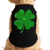 Glitter Shamrock St Patrick's Day Doggie Tank thumb 0