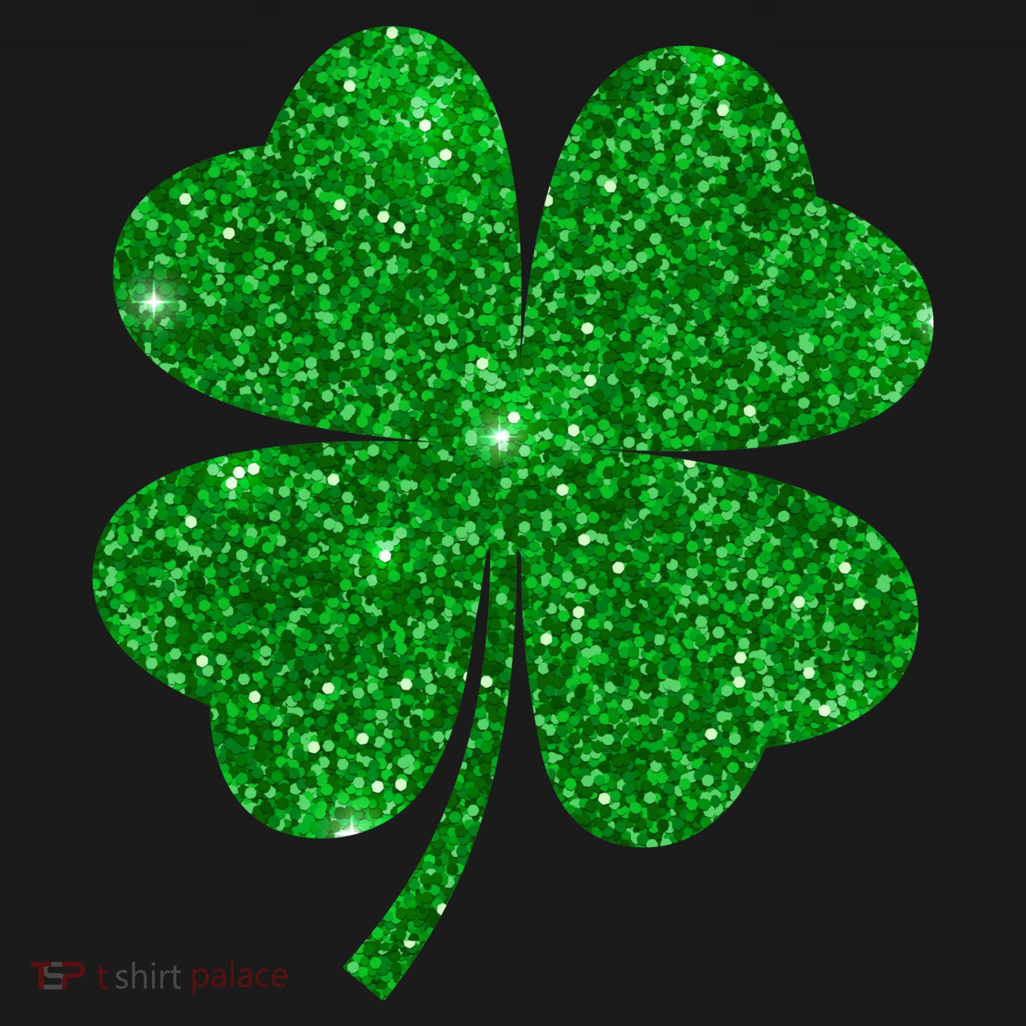 Glitter Shamrock St Patrick's Day T-Shirt