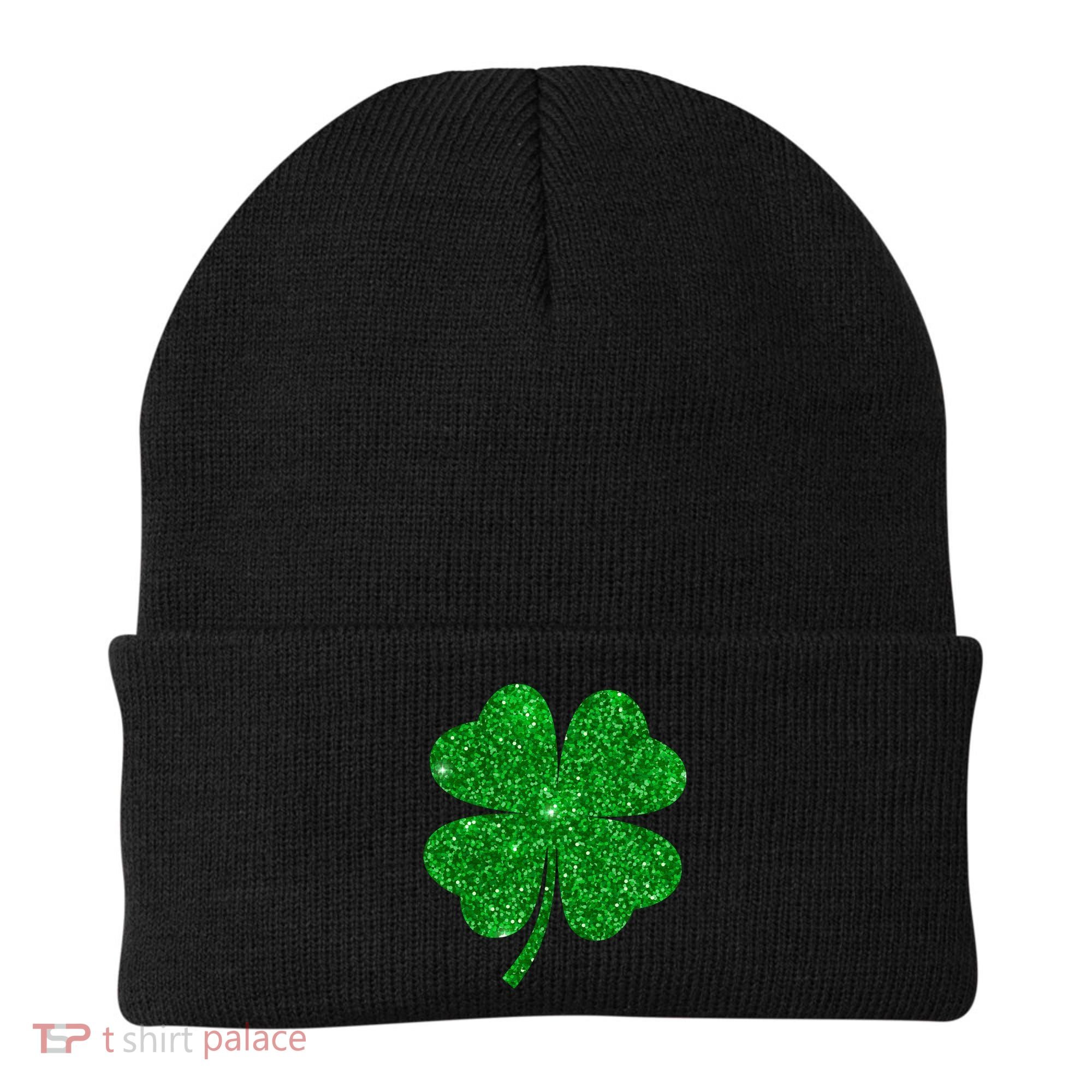 Glitter Shamrock St Patrick's Day Beanie