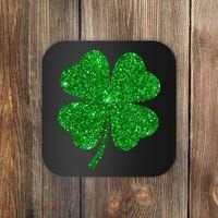 Glitter Shamrock St Patrick's Day Coaster thumb 0