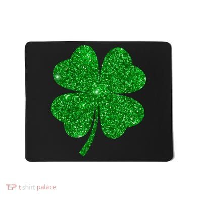 Glitter Shamrock St Patrick's Day Mousepad
