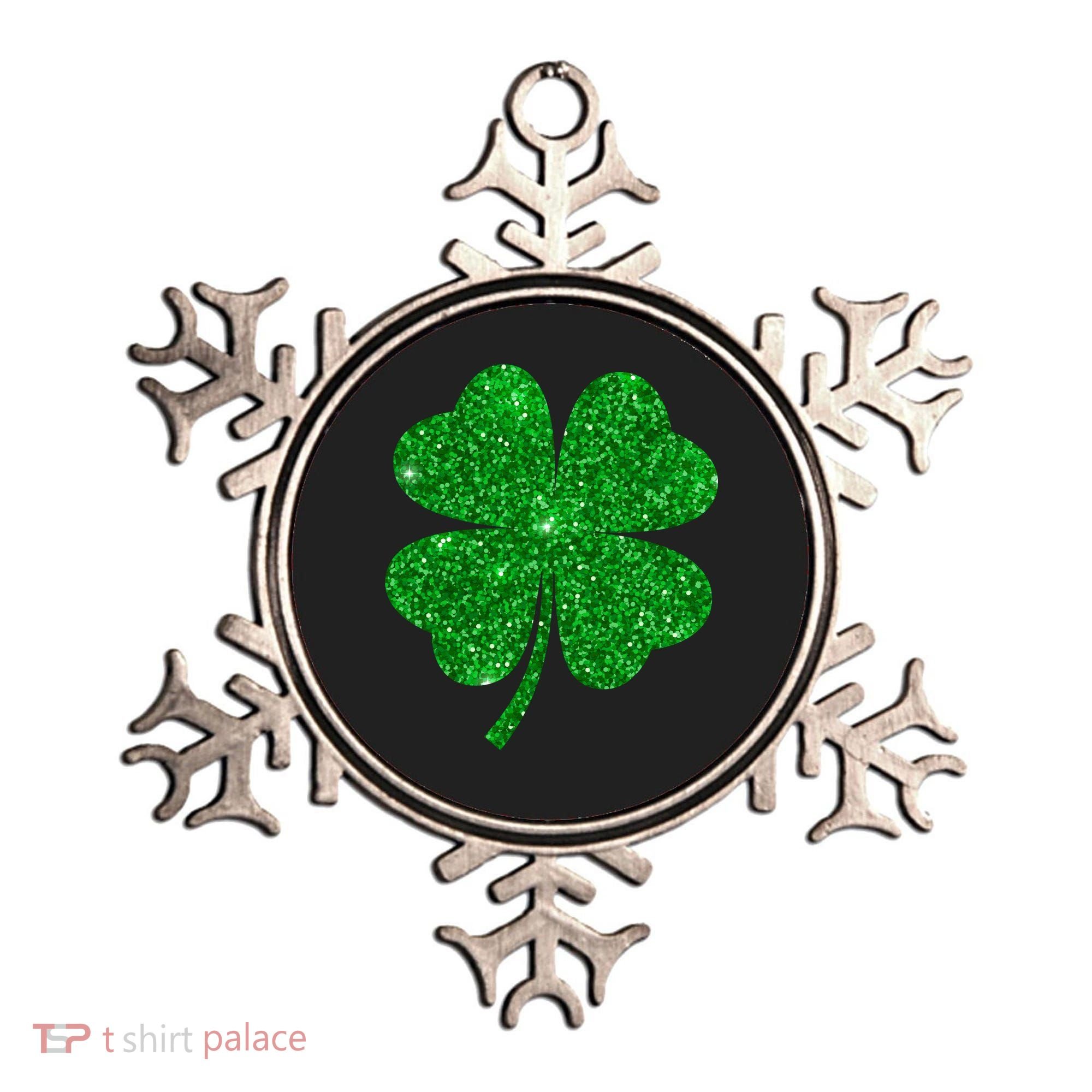 Glitter Shamrock St Patrick's Day Ornament