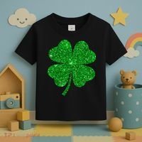 Glitter Shamrock St Patrick's Day Toddler T-Shirt thumb 3