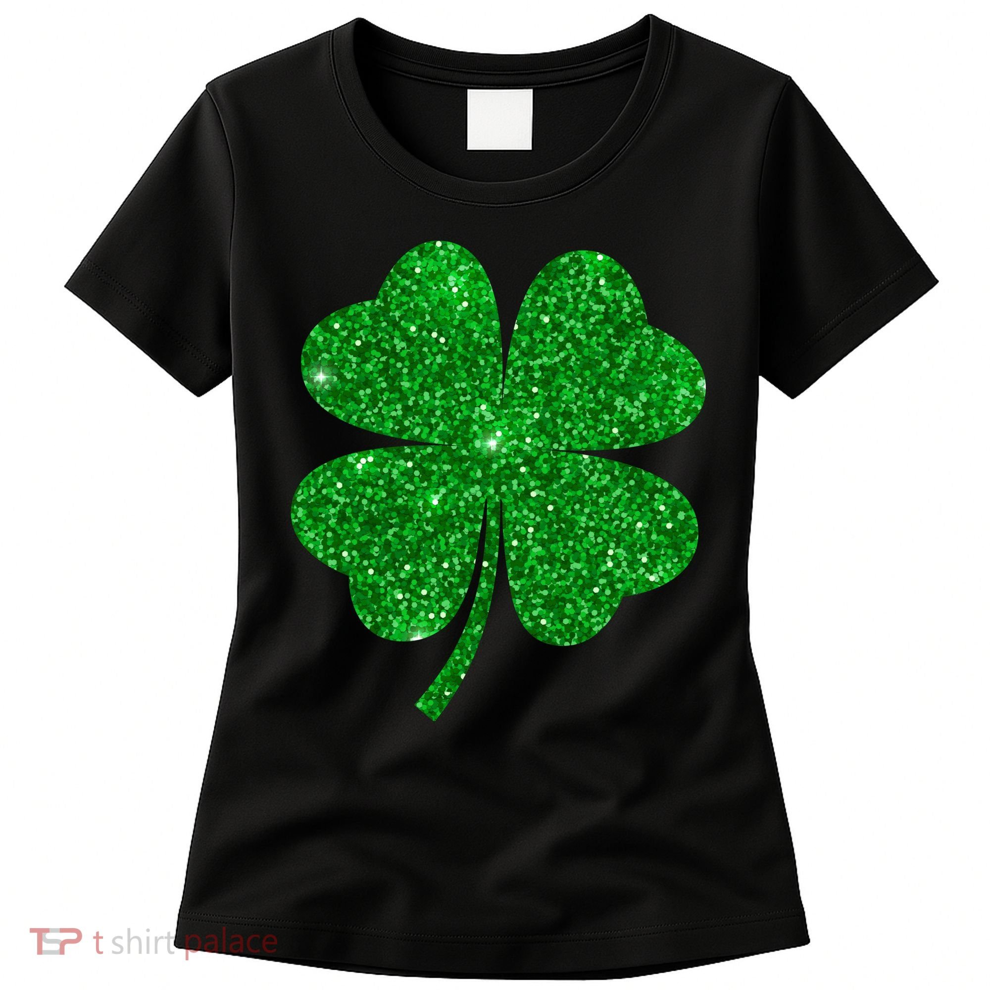 Glitter Shamrock St Patrick's Day Women's T-Shirt