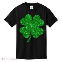 Glitter Shamrock St Patrick's Day Kids T-Shirt thumb 0