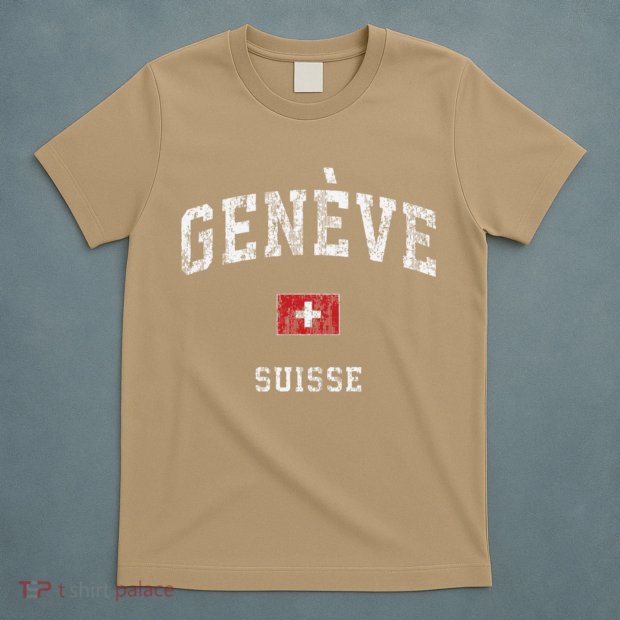 Geneva Suisse Switzerland Vintage Athletic Sports T-Shirt
