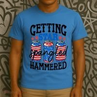 Getting Star Spangled Hammered Funny 4th Of July Patriotic Meaningful Gift T-Shirt thumb 3
