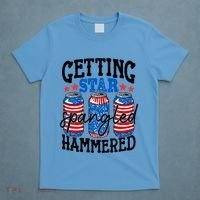 Getting Star Spangled Hammered Funny 4th Of July Patriotic Meaningful Gift T-Shirt thumb 4