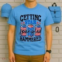 Getting Star Spangled Hammered Funny 4th Of July Patriotic Meaningful Gift T-Shirt thumb 5